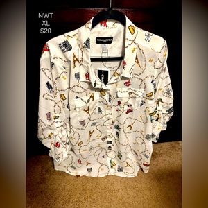 Karl Lagerfield Paris Print Blouse